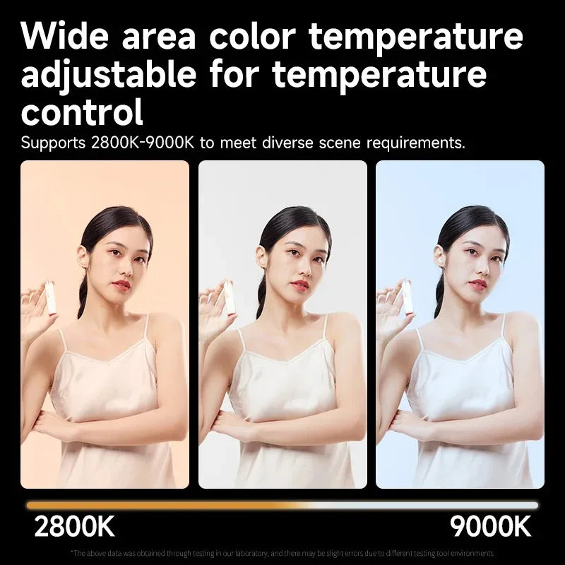 BOSHENG 40W LED Camera Light - 2500K–9000K Bi-Color Video Lamp with 4400mAh Battery and CCT Control