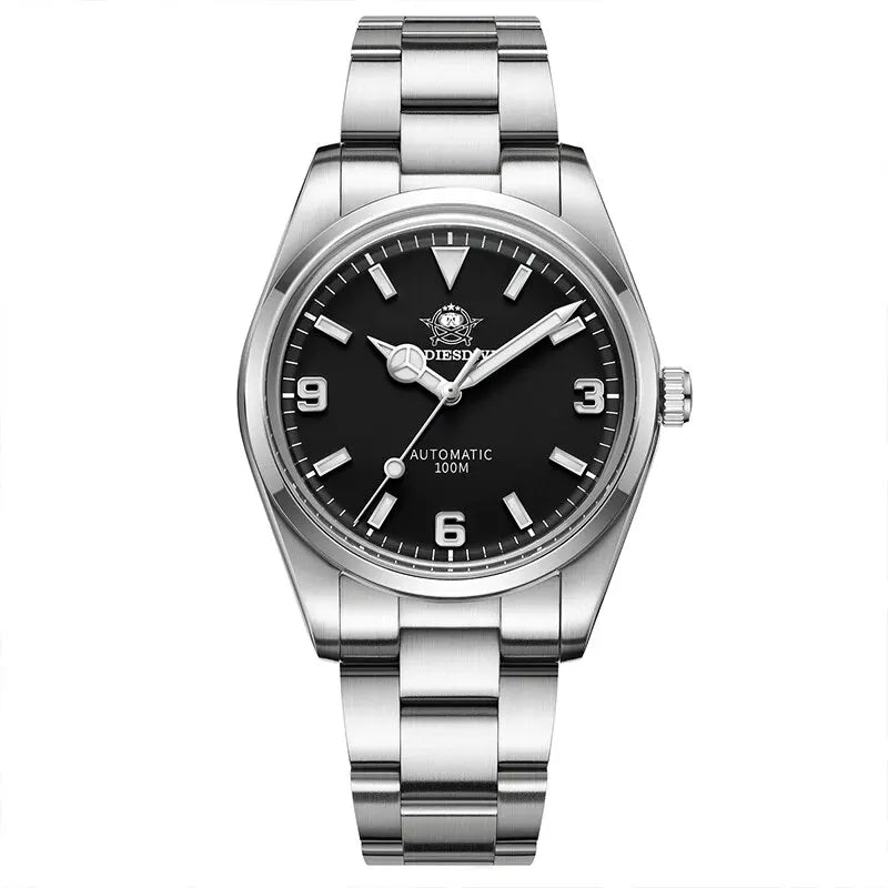 ADDIESDIVE Luxury Men’s Automatic Watch — BGW9 Luminous Bubble Mirror, Sapphire Glass, 100M Waterproof Steel Analog Timepiece