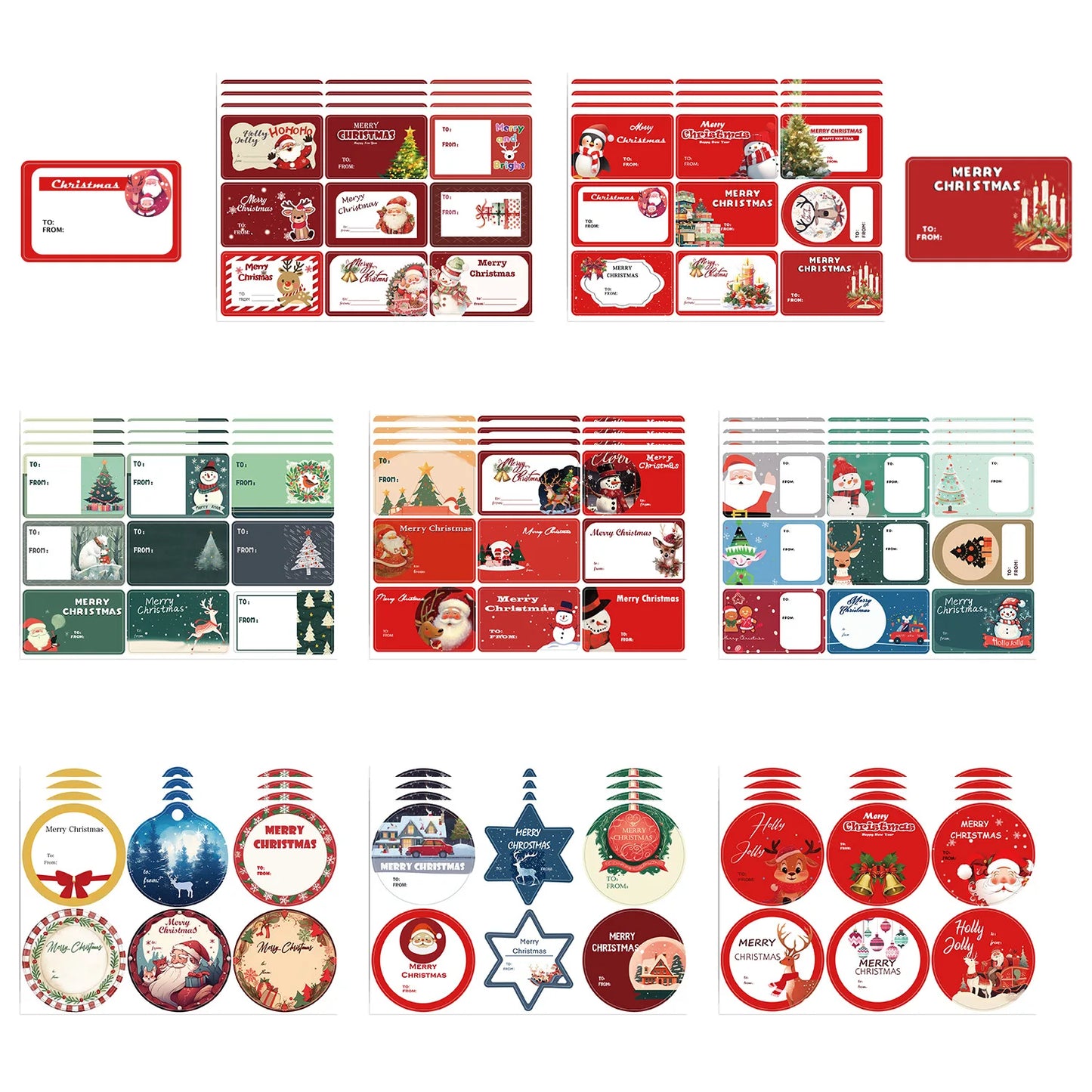 8-Piece Christmas Snowman Puzzle Stickers – Cartoon Face-Making Waterproof Craft Decals for Holiday Party