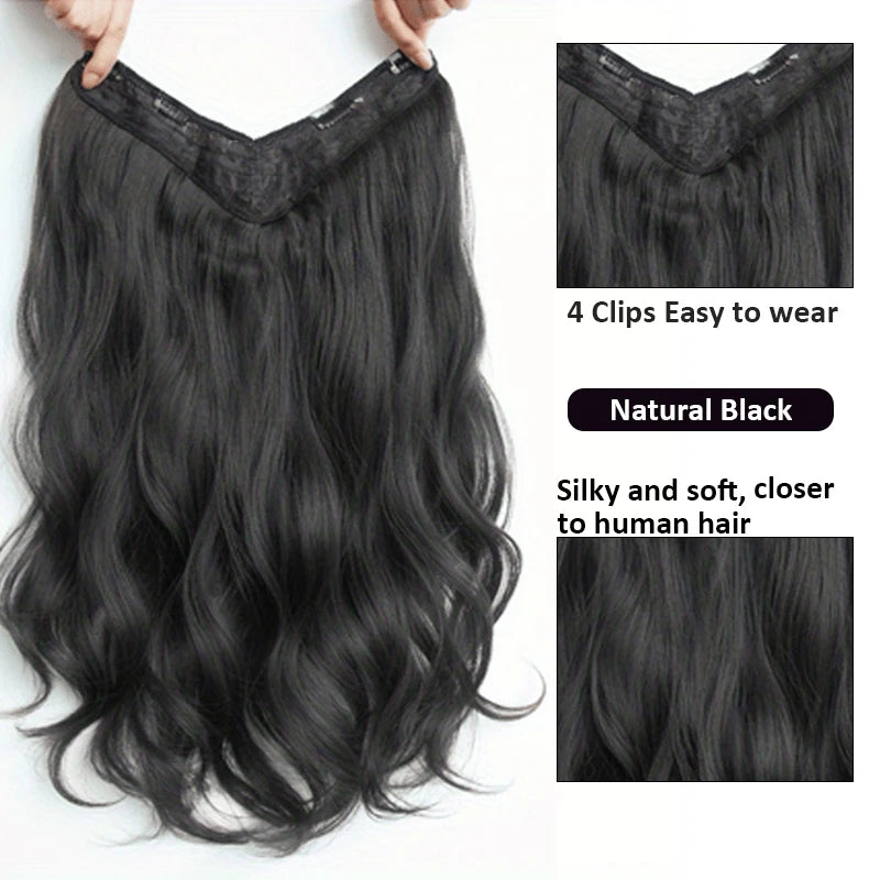 Invisible Long Wave Synthetic Hair Extensions – Fuller, Natural-Looking Strands for a Confident Hairstyle Design