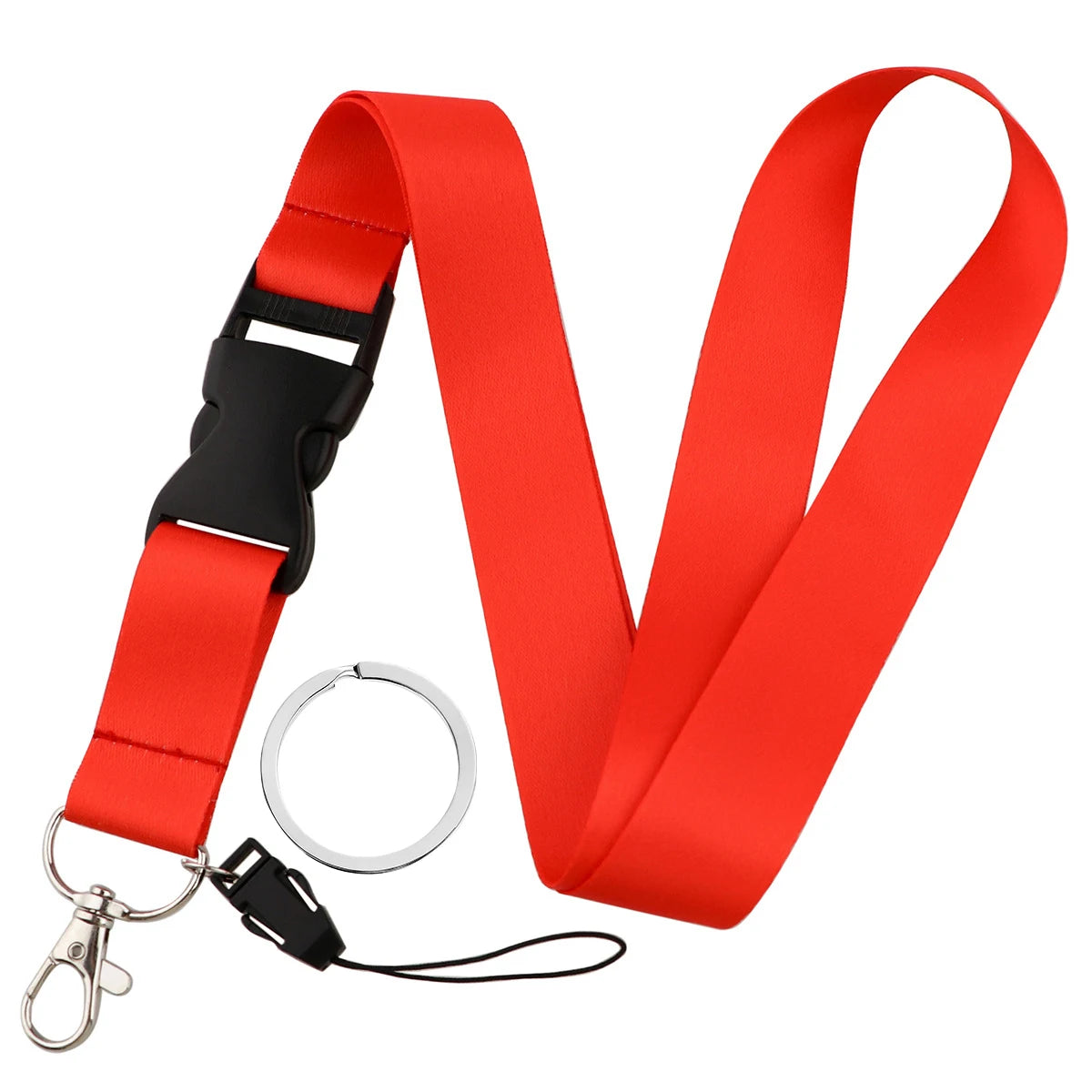 Mobile Phone Lanyard - Solid Color Neck Strap for Phone, ID Card, Keys & Key Ring Accessories