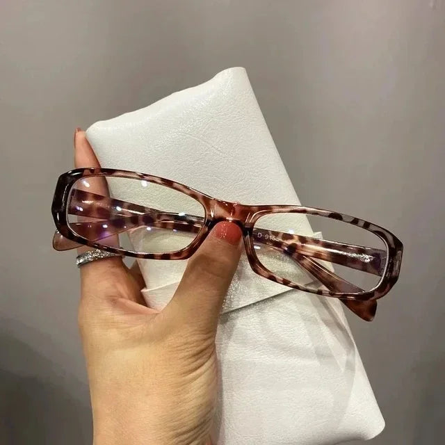 Japanese Korean Retro Square Glasses – Harajuku Clear Frame Eyewear with Blue Light Blocking