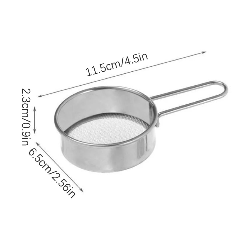 Fine Mesh Kitchen Sieve - Flour, Tea, Pasta & Rice Strainer for Baking and Cooking