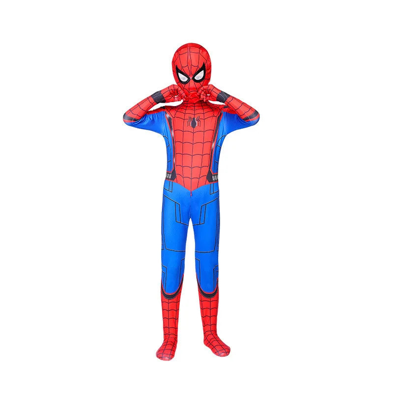Miles Spider-Man Costume Jumpsuit β Superhero Bodysuit with Head Cover for Halloween & Cosplay Party