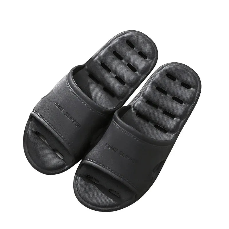 Feslishoet Unisex EVA Non-Slip Soft Bottom Shower Slippers – Quick-Drying Punching Bathroom Footwear