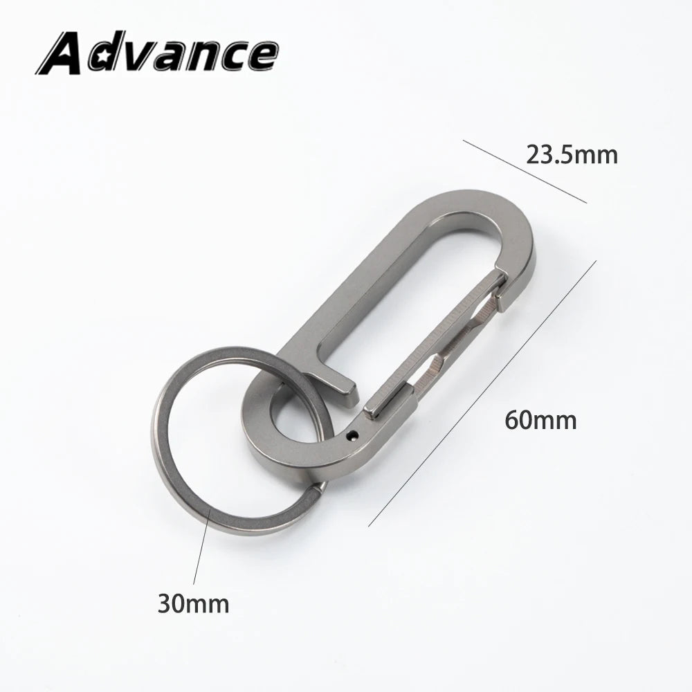 Titanium Alloy Key Ring - Multifunctional Outdoor EDC Keychain Buckle Tool Accessory