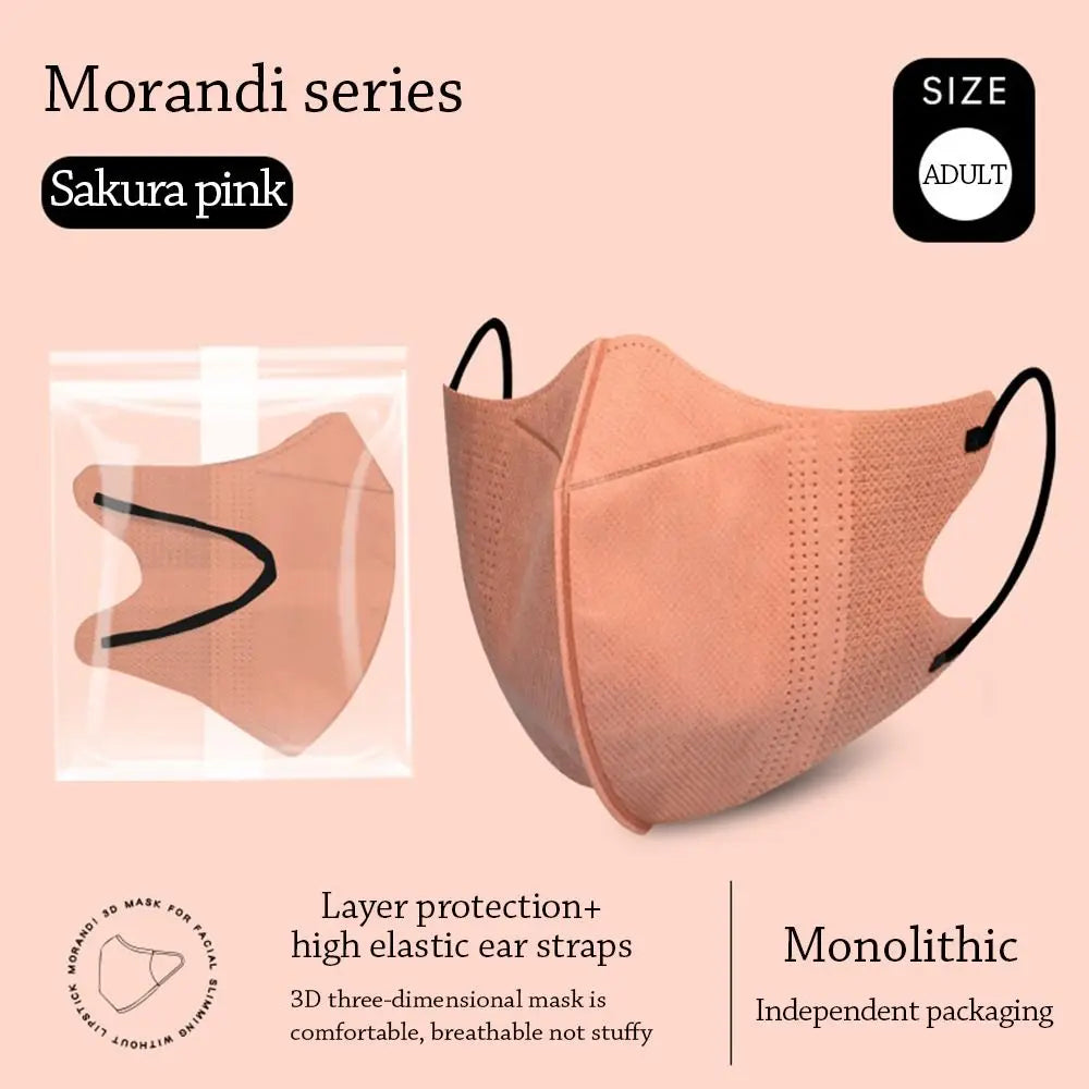 10-Pack Adult Morandi Fish Mask β Summer Slim Edition 3-Layer Approved Respirator Face Masks