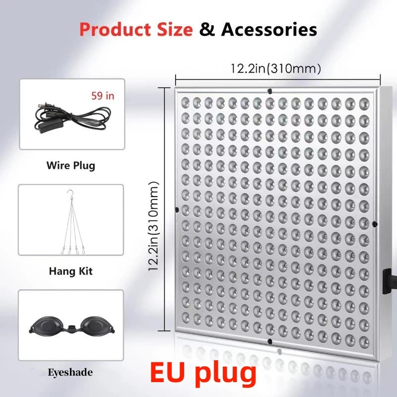 LED Red Light Therapy Panel Lamp β Anti-Aging Facial Skin Care, 225 LED Lights for Body Pain Relief & Physical Therapy