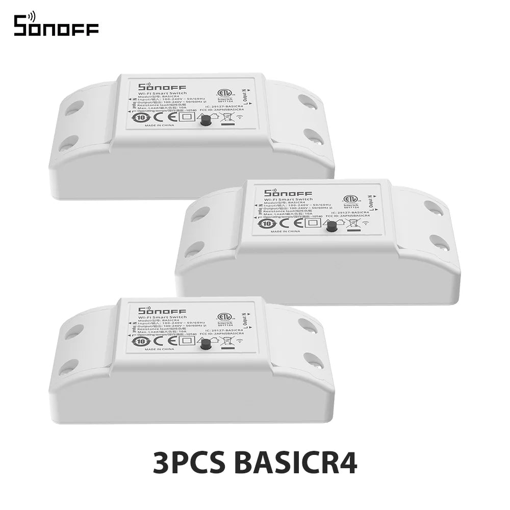 SONOFF BASICR4 WiFi Smart Switch - ESP32 Remote Control with eWeLink, Alexa & Google Home Compatibility