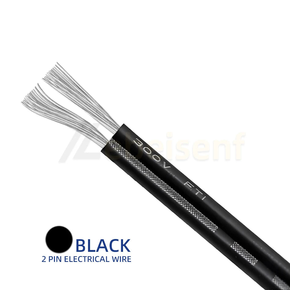 2Pin UL2468 Electrical Wire 2m/5m/10m/20m β Tinned Copper PVC Insulated Cable, 24/22/20AWG for LED Light Strip Extension