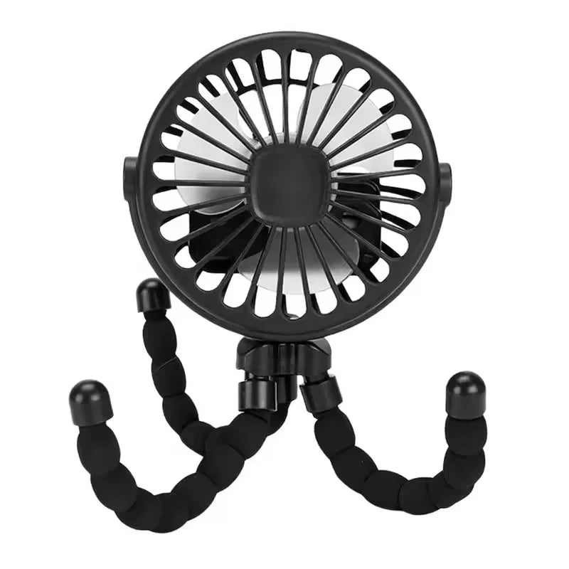 Mini Octopus Stroller Fan β Handheld USB Charging Bladeless Fan, Small Folding Silent Fan for Table, Outdoor, and Baby Use