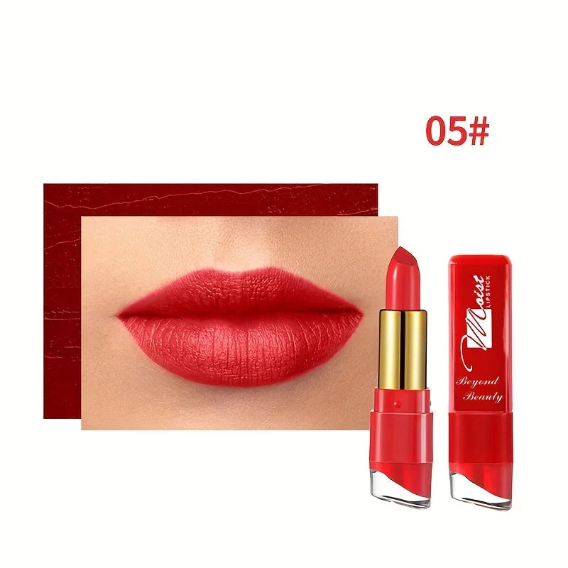 12 Colors Creamy Moisturizing Lipstick – Long-Lasting, Women & Schoolgirl Makeup for Beginners, Leaning Tower Lip Makeup