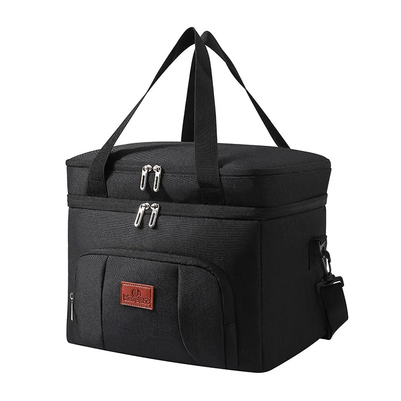Multifunctional Double Layer Cooler Lunch Bag – Large Capacity Tote with Shoulder Strap for Travel, Picnic & Daily Use