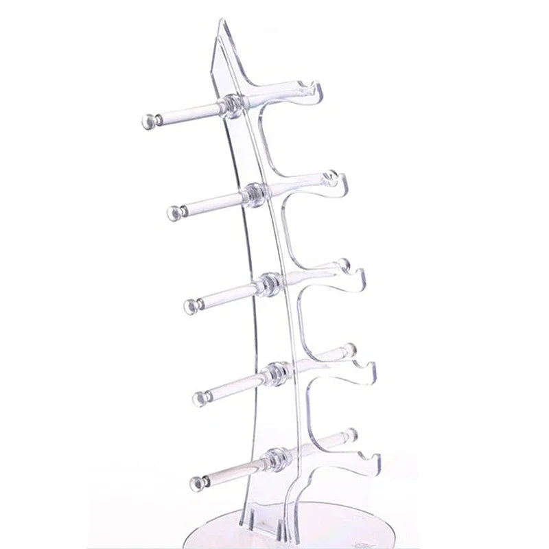 Sunglasses Display Holder – 5-Layer Clear Stand for Counters and Packaging