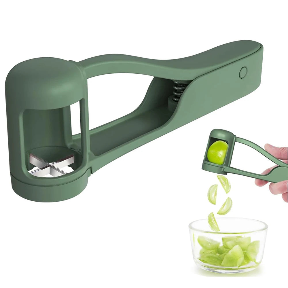 Grape Cutter Slicer for Toddlers - One Second Fruit Quarter Slicer for Grapes Cherry Tomatoes Strawberries Kitchen Safety Gadget