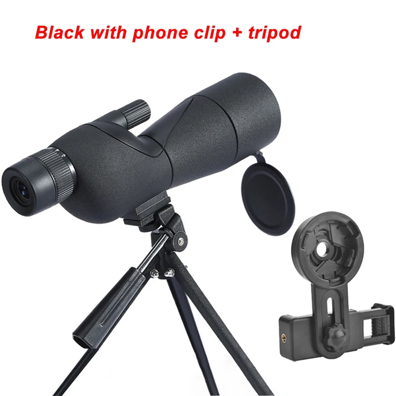 25–75x60 Zoom Spotting Scope – ED Lens Bak4 Prism Monocular Telescope for Bird Watching & Camping