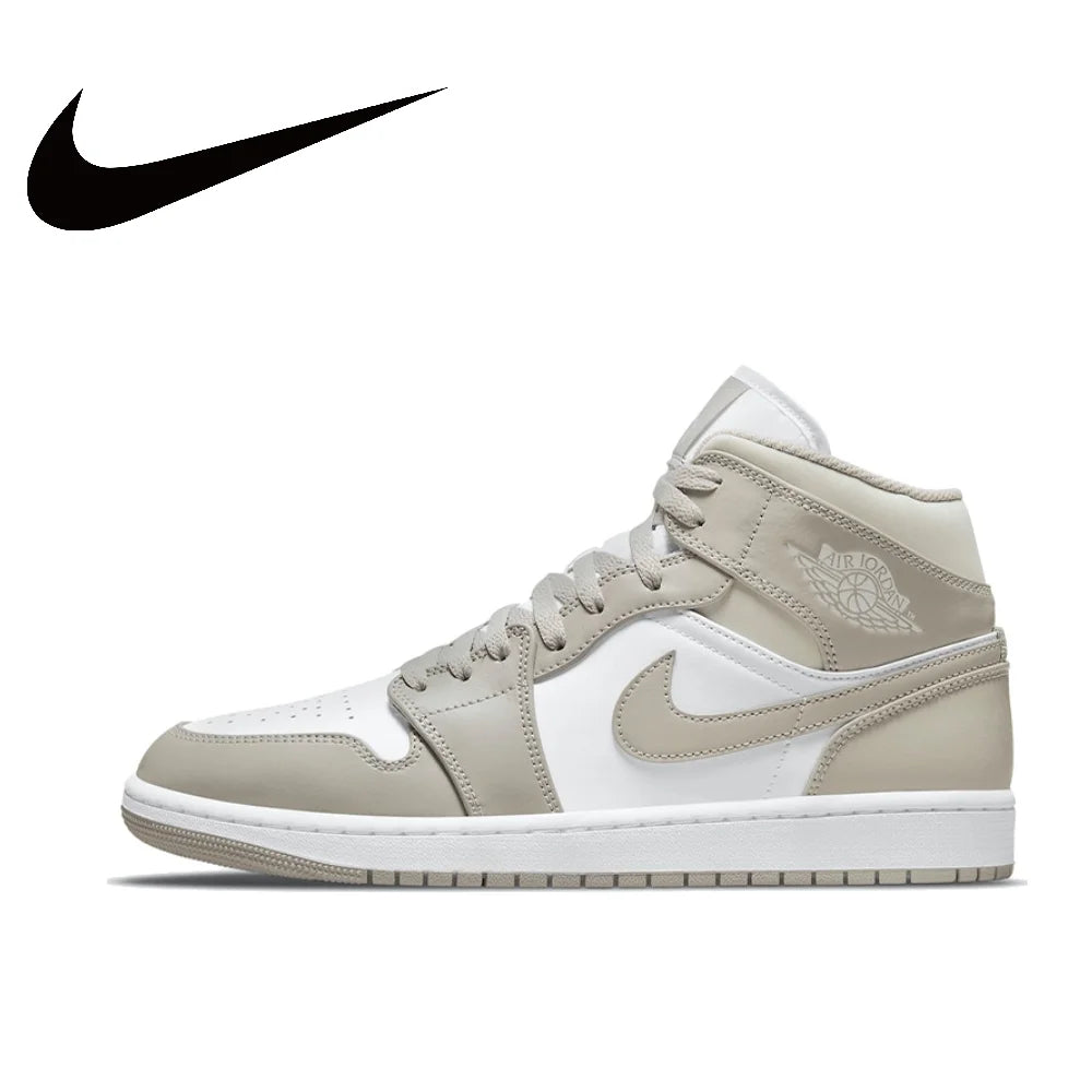 Nike Air Jordan 1 Mid – Original Retro Basketball Sneakers for Men | Classic Black & Red Colorway