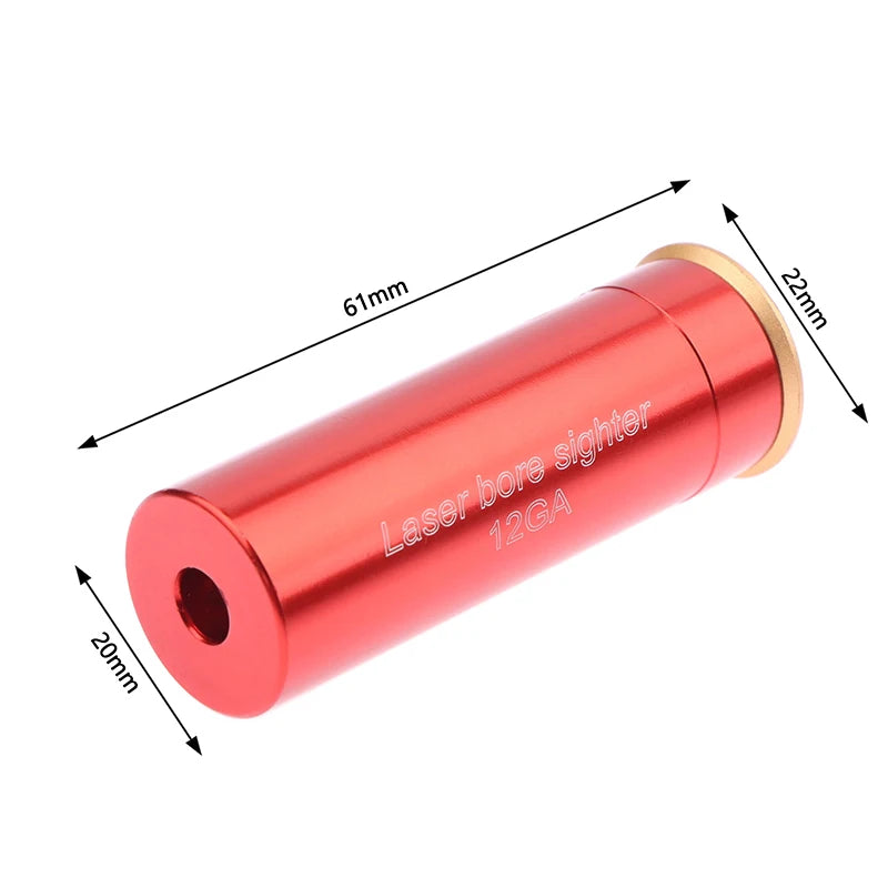Red Laser Bore Sighter Calibrator Gauge — Copper Boresight Sight for Accurate Range Finding