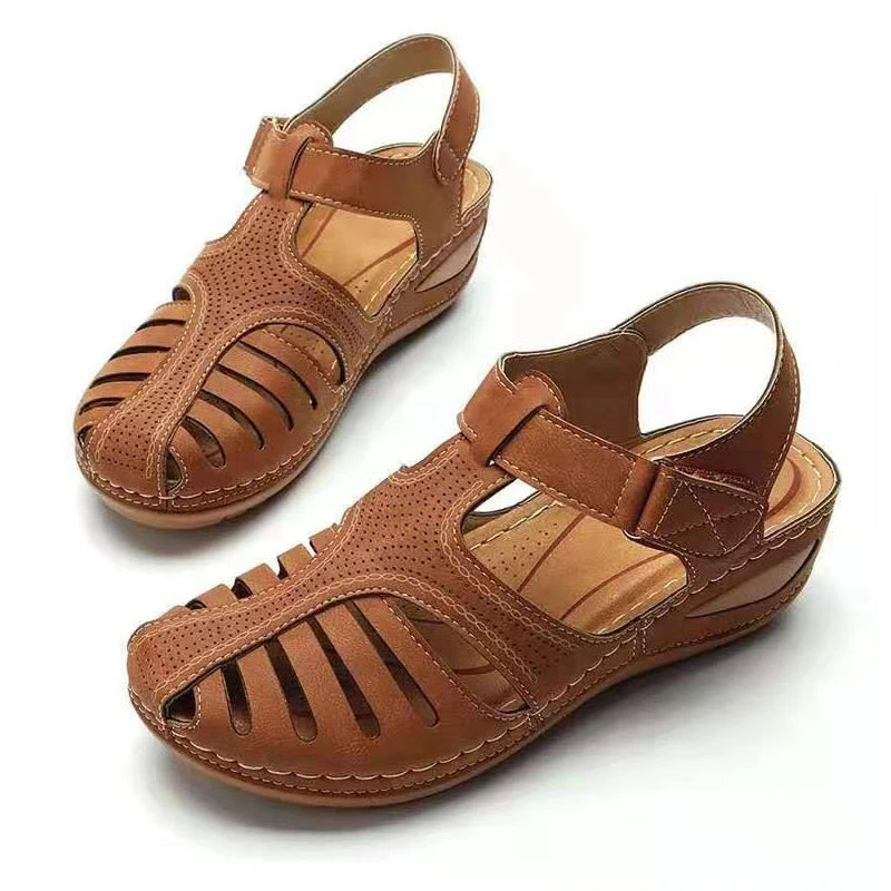 Women's Bohemian Wedge Sandals - Elegant Summer Gladiator Shoes with Heels