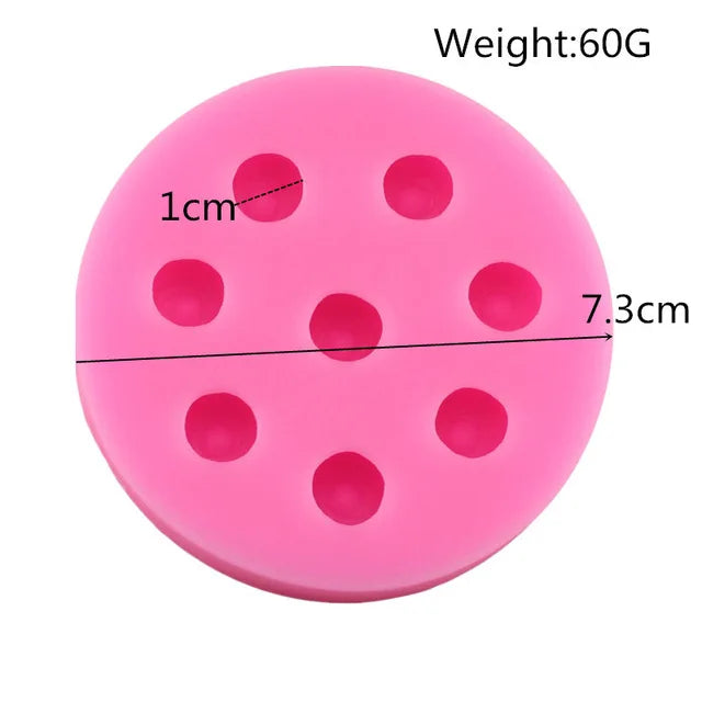 3D Mini Fruit Silicone Candle Mold — Strawberry, Raspberry, Blueberry, Tangerine & Mulberry for Soap, Fondant & Wax Melts