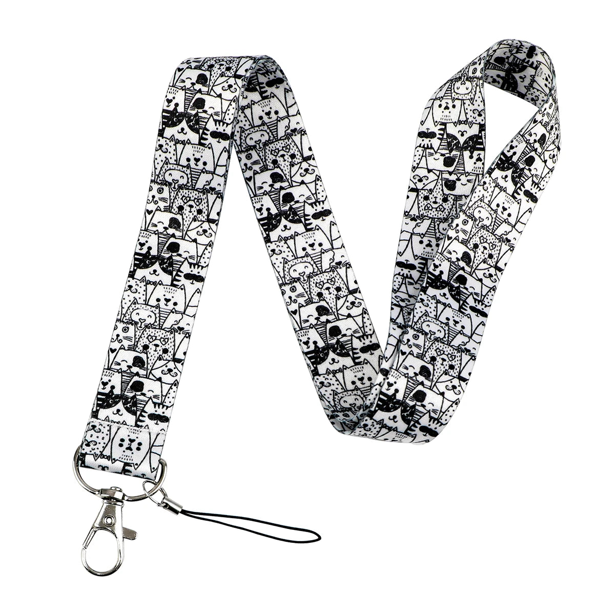 Kawaii Cat Paw Credential Holder Lanyard – Cute Neck Strap for Keys, ID Cards & Phone Accessories