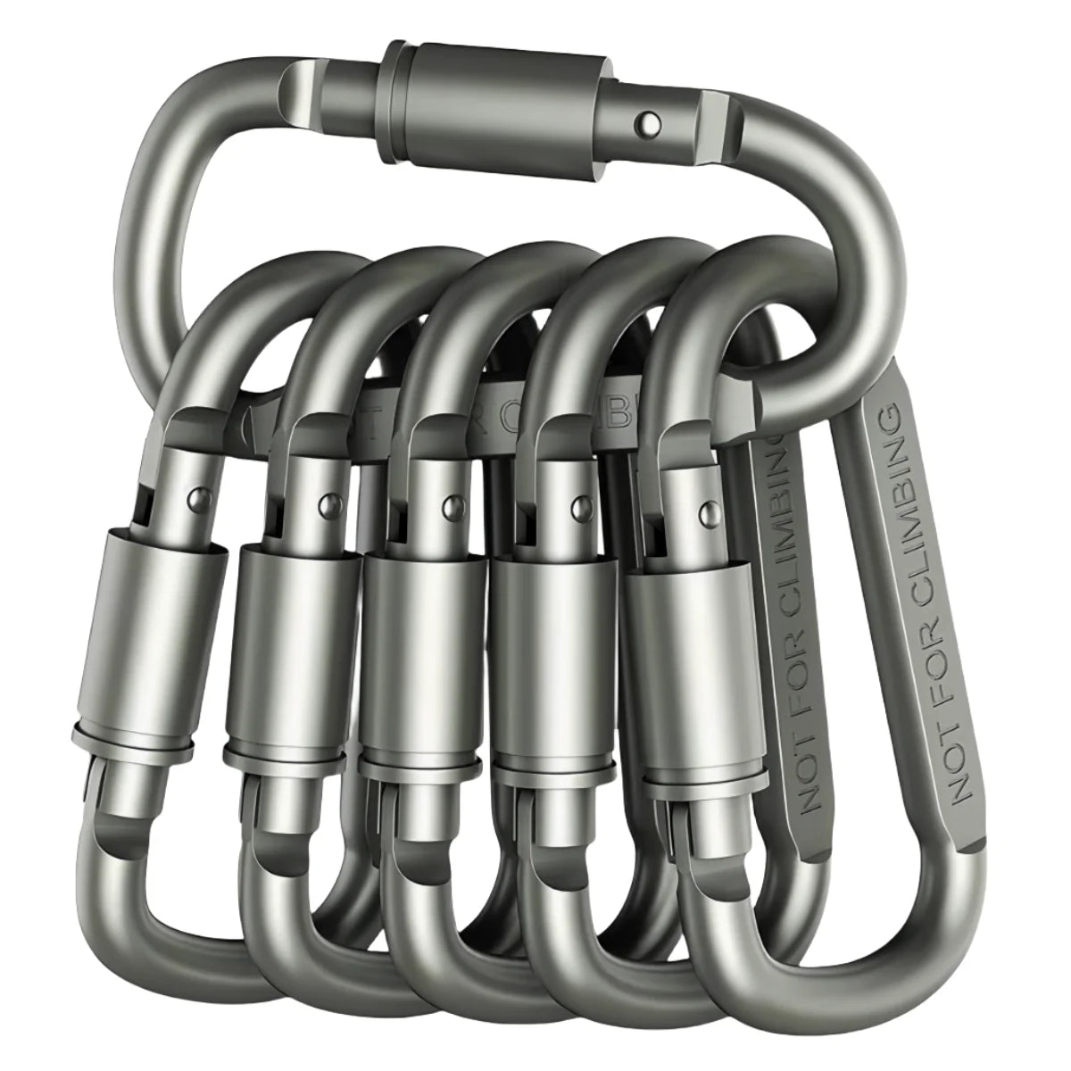 2-6PCS Aluminum Carabiner Set - Tactical EDC Keychain Clips for Camping, Hiking, Survival & Outdoor Gear