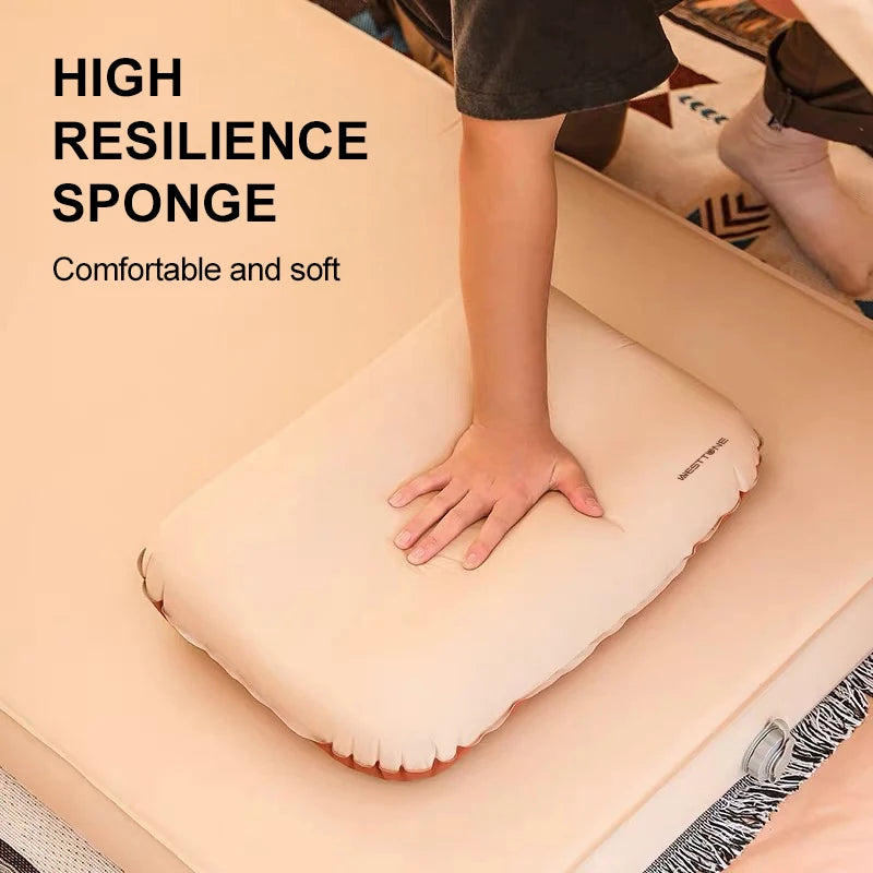 Westtune Self Inflating Camping Pillow - 3D Ultralight Portable Travel Sleeping Neck Pillow for Outdoor Adventures