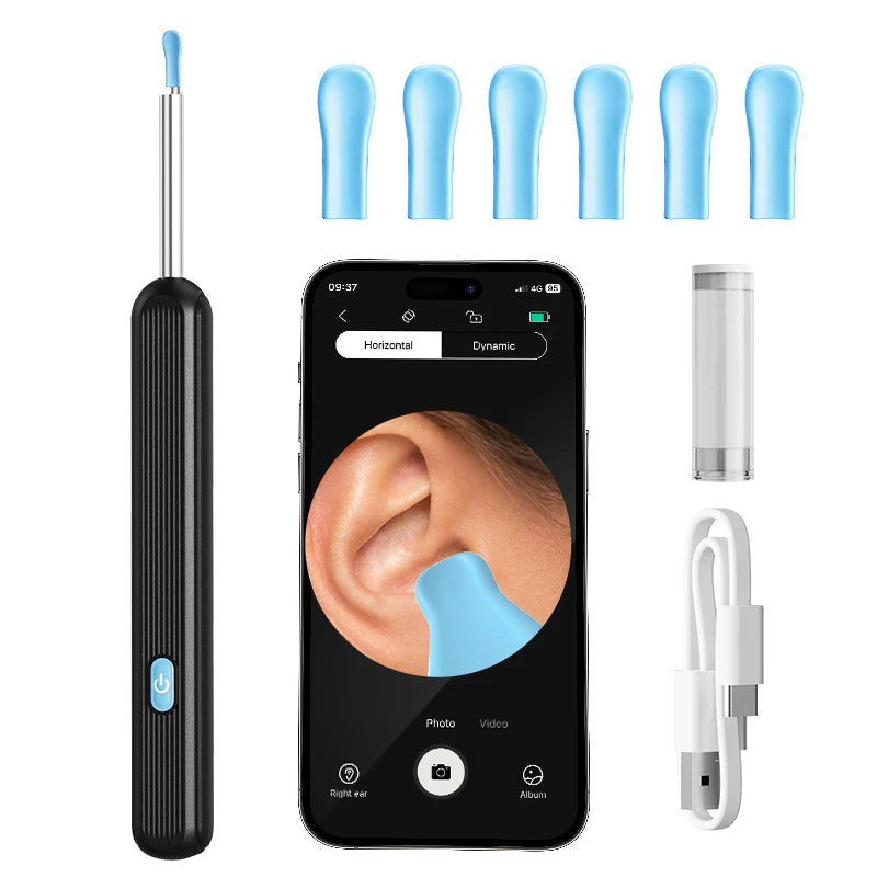 Visual Ear Wax Cleaner with Camera – Safe Earwax Removal Endoscope, 5M Luminous Otoscope & Ear Cleaning Tools for Ear Care