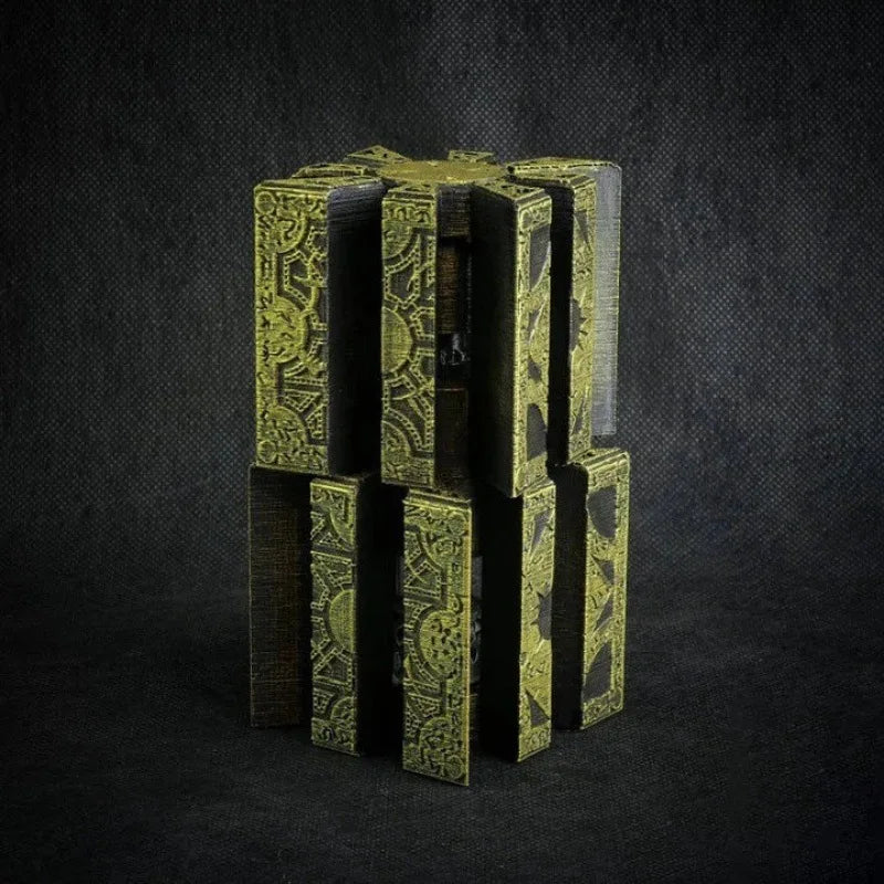 1:1 Hellraiser Lament Puzzle Box Replica – Moveable Horror Cube Pinhead Film Prop Figurine Collectible Toy