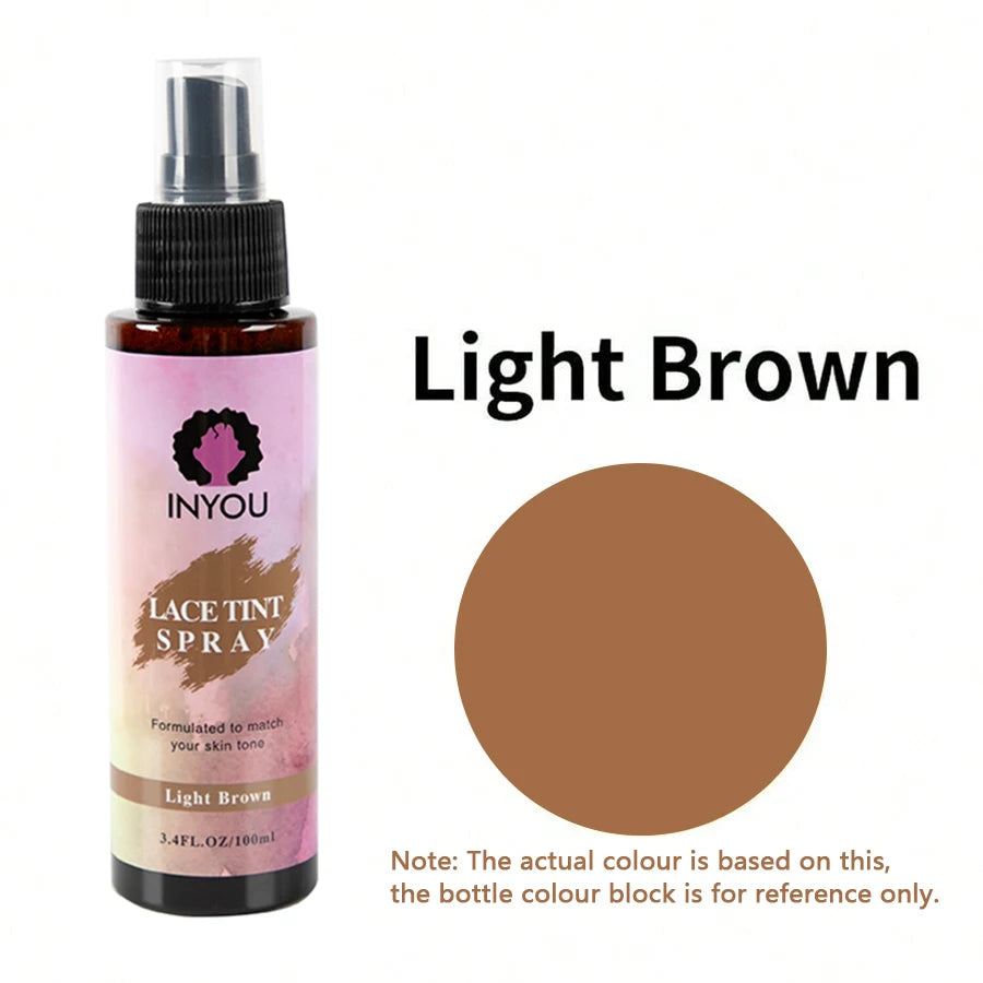 Waterproof Lace Tint Spray for Wigs – Melting Mousse Concealer for Lace Closure, Front Wigs, Toupees & Edge Control