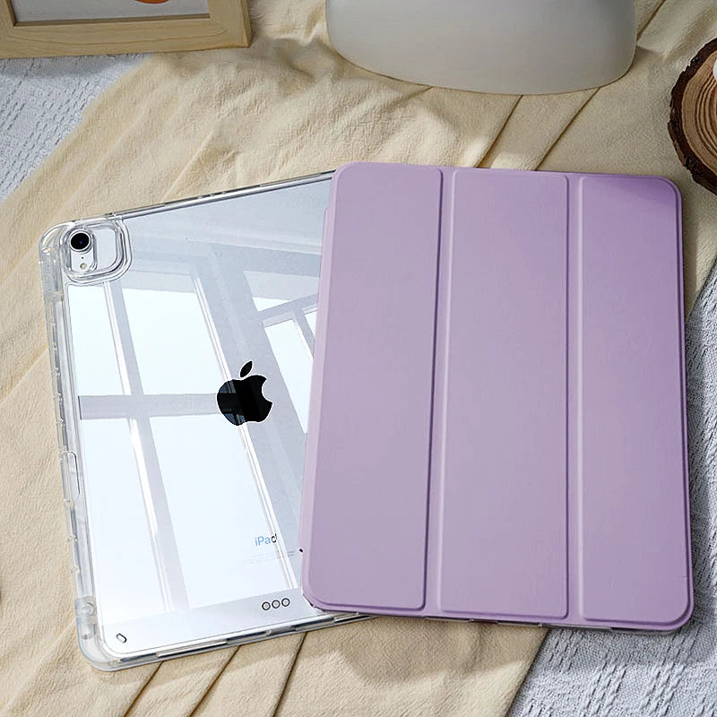 iPad Protective Case - 2025 Air 11 M3 M4 Pro 11 Inch Cover with Apple Pencil Holder for iPad 10th 9th Generation