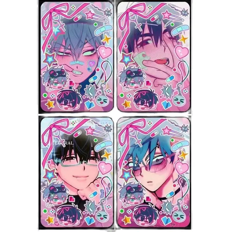 4PCS ALIEN STAGE Ivan and Till Anime Photo Cards - 3-Inch Collectible Mini Cards, Decorative Accessories, and Gifts for Fans