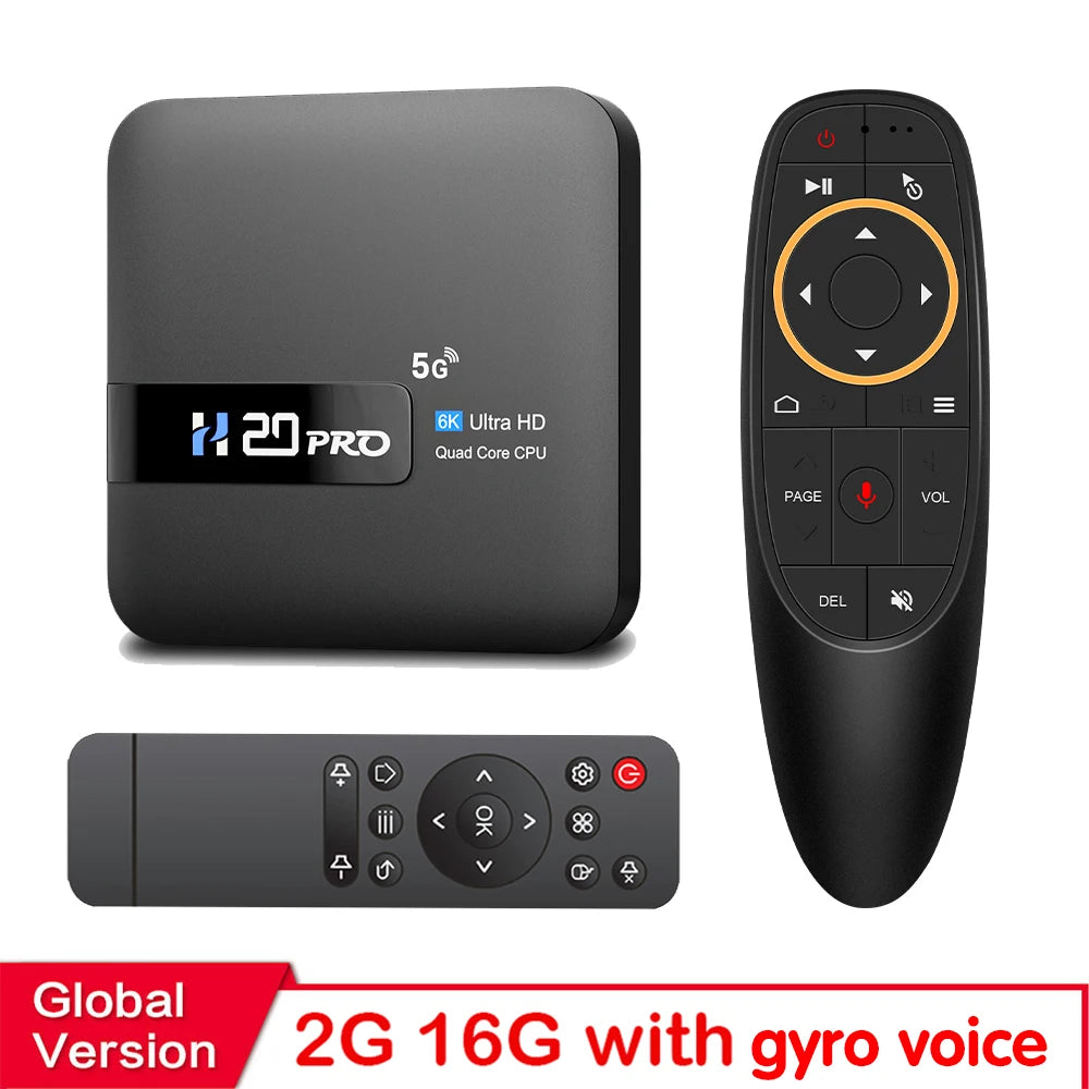 H20PRO Smart Android TV Box β Android 10.0, 16GB, Dual WiFi 2.4&5G, 4K/1080P Media Player with Play Store