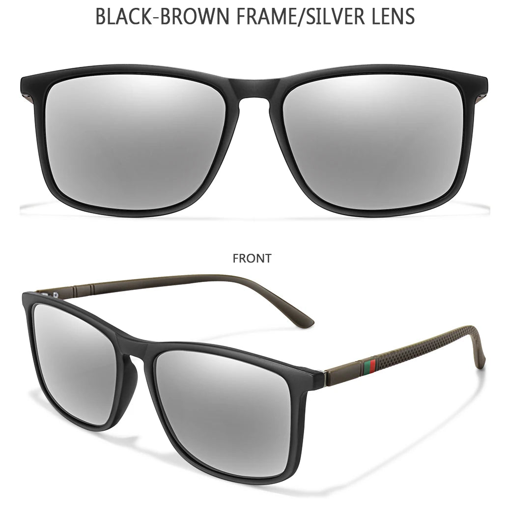 Luxury Square Vintage Polarized Sunglasses for Men & Women – UV400 Cycling, Driving, Fishing Eyewear