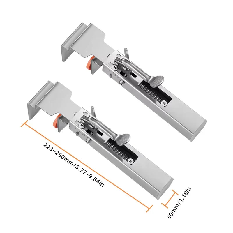Drawer Fastening Clip β Adjustable Front Mount Clamp for Quick and Accurate Drawer Panel Installation