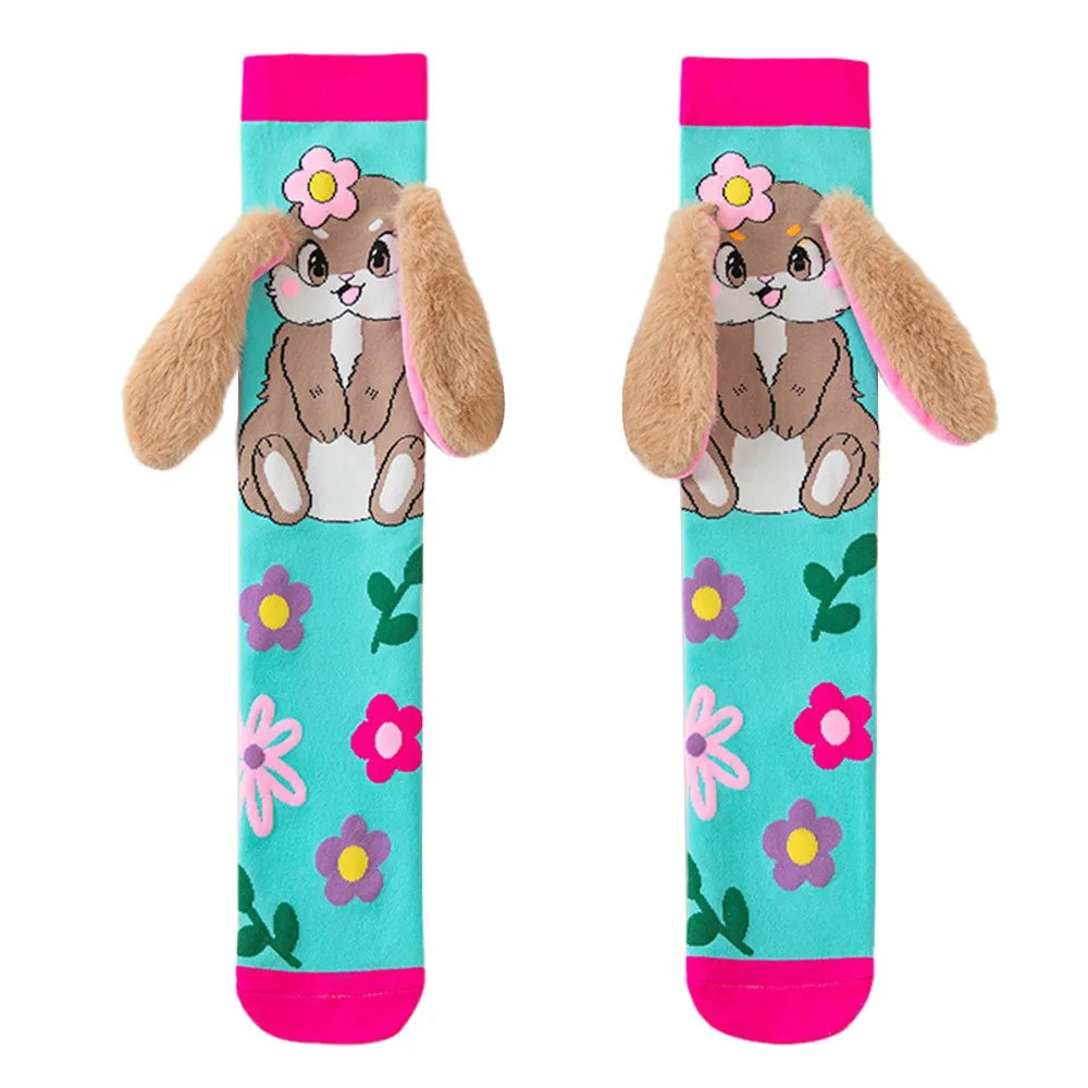 Cute Cartoon Penguin & Koala Knee-High Socks β Breathable 3D Long No-Heel Socks for Kids