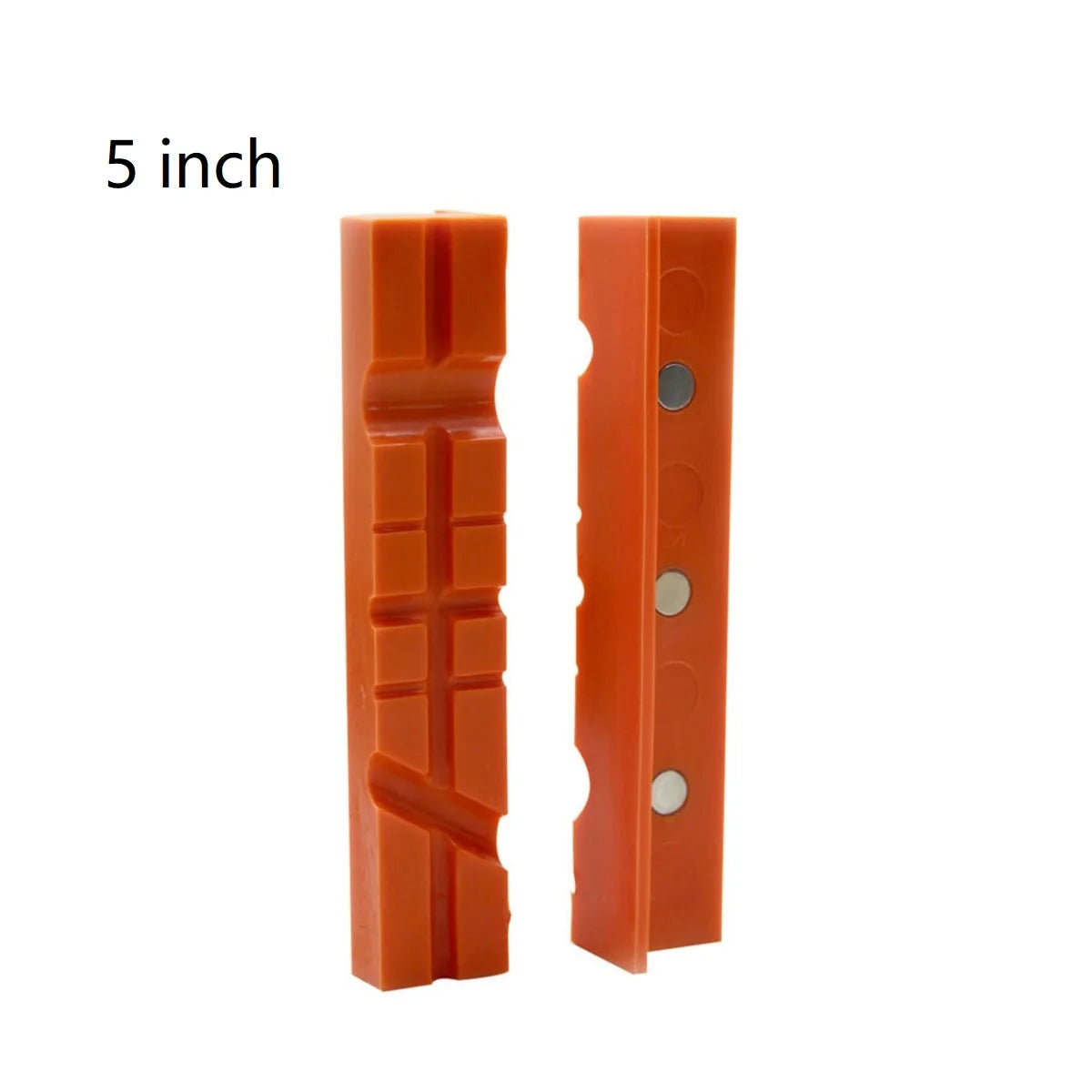 2PCS Magnetic Soft Jaw Pads – 4/5/6 Inch Rubber Pads for Metal Vise Bench Machine Tools