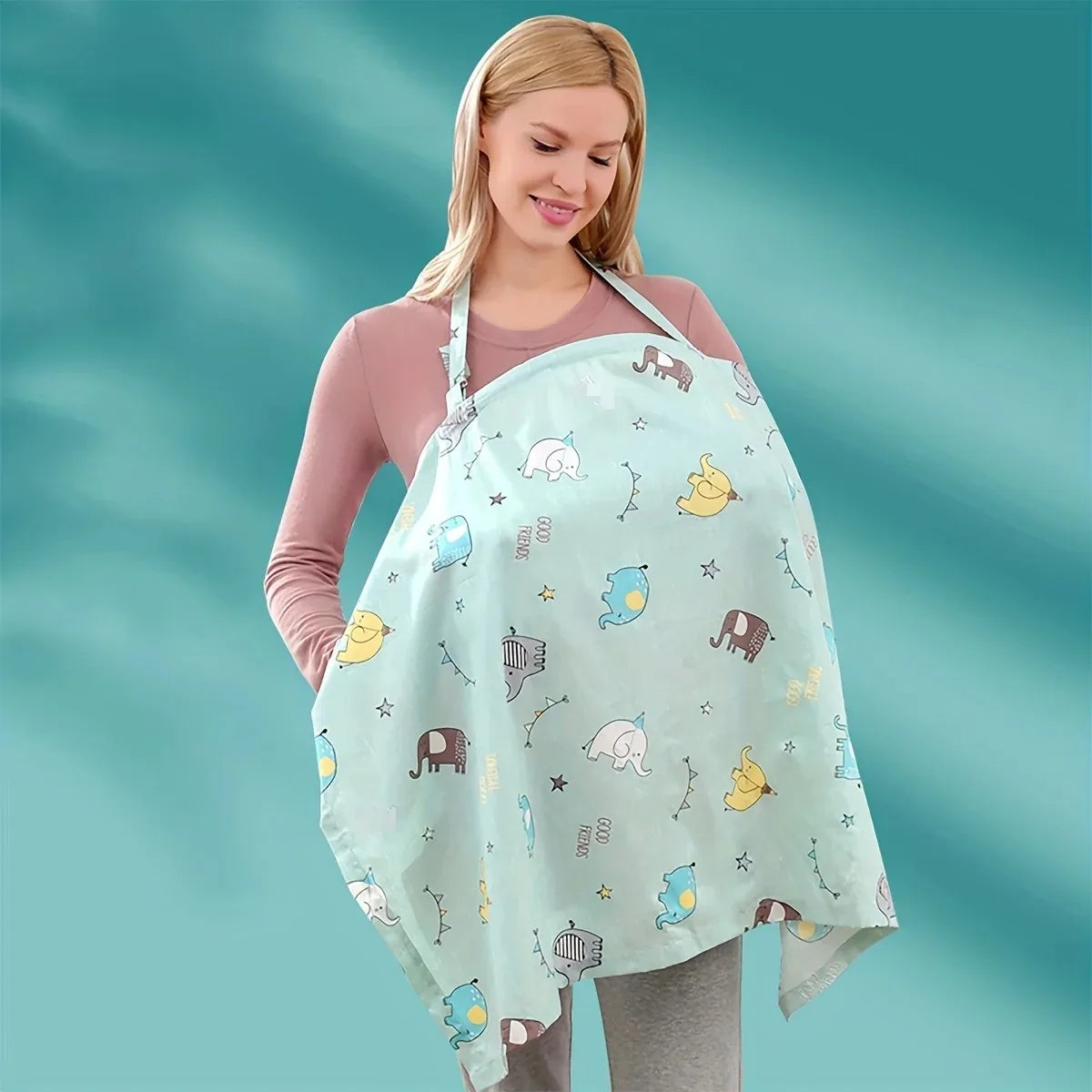 Lightweight Breathable Maternity Nursing Cover β Universal Breastfeeding Scarf for Stroller and Car Seat, Nursing Apron