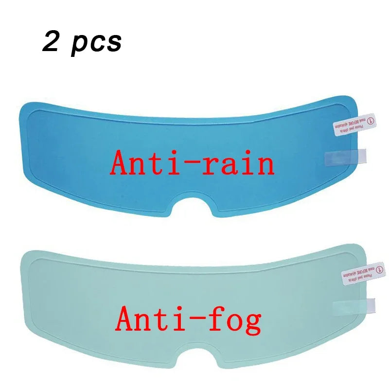 4PCS Universal Motorcycle Helmet Anti-Fog & Rainproof Film - Clear Coating Sticker for Helmet Accessories