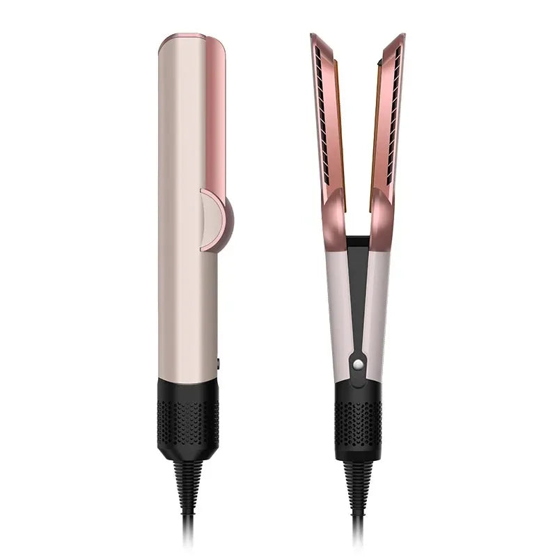 2-in-1 Professional Negative Ion Hair Straightener & Dryer – Heat-Up Flat Iron Styling Tool