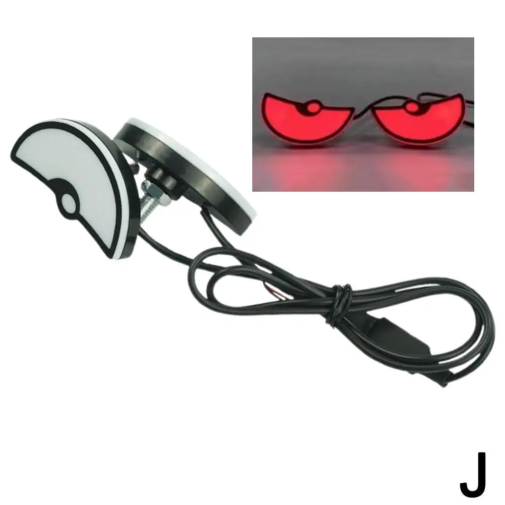 Universal Motorcycle LED Devil's Eyes Lights - Demon Eyes Mini Projector Headlight Lens Lamp for Car and Motorcycle Decoration