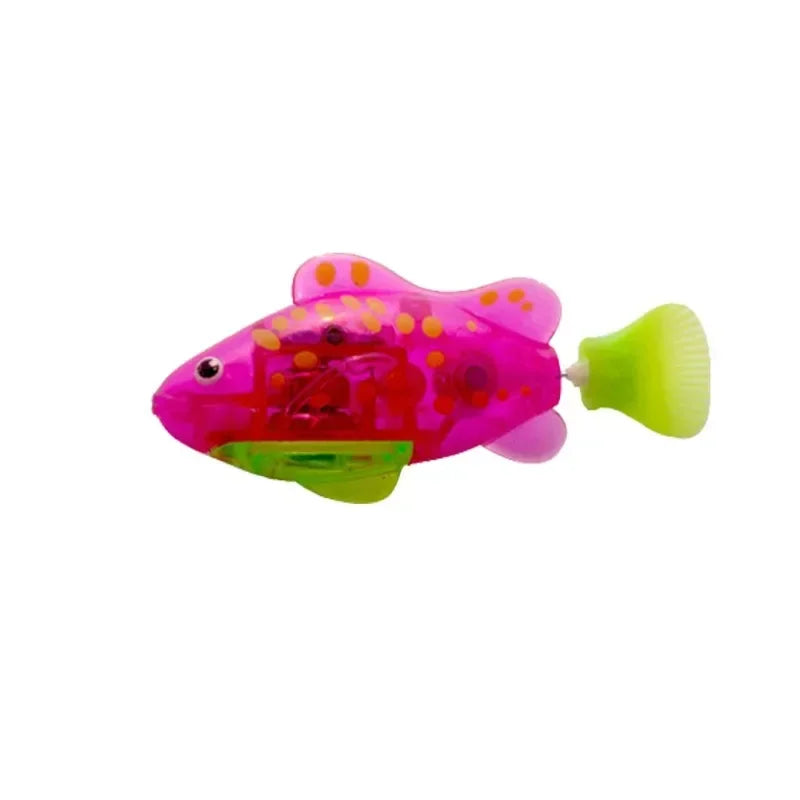 LED Interactive Cat Toy Robot Fish – Glowing Electric Swimming Motion Toy to Stimulate Kitten Hunting Instincts & Playful Exercise
