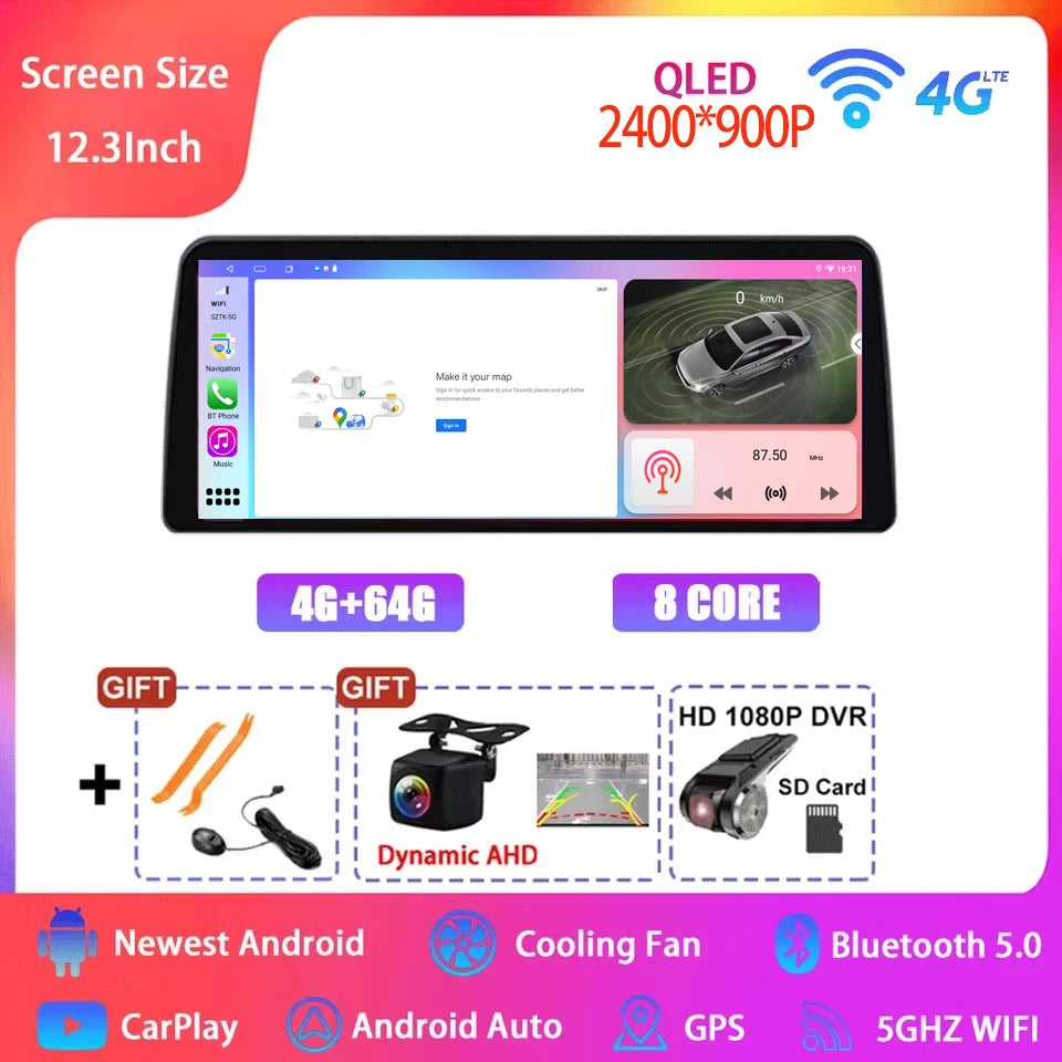 Android 15 Car Radio for Honda Civic FE/FL 2021-2023 - 12.3 Inch Multimedia Touch Screen GPS Navigation Player