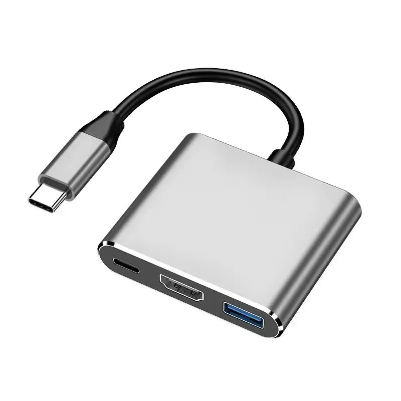 USB-C 3-in-1 HDMI Adapter Cable - 4K 1080P USB 3.0 & Type-C Converter for Thunderbolt 3 Devices