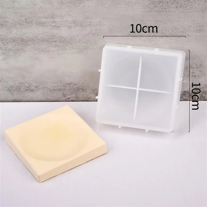 DIY Silicone Soap Dish Mold – Epoxy Resin Soap Holder with Drain, Practical Storage Box for Home Decoration