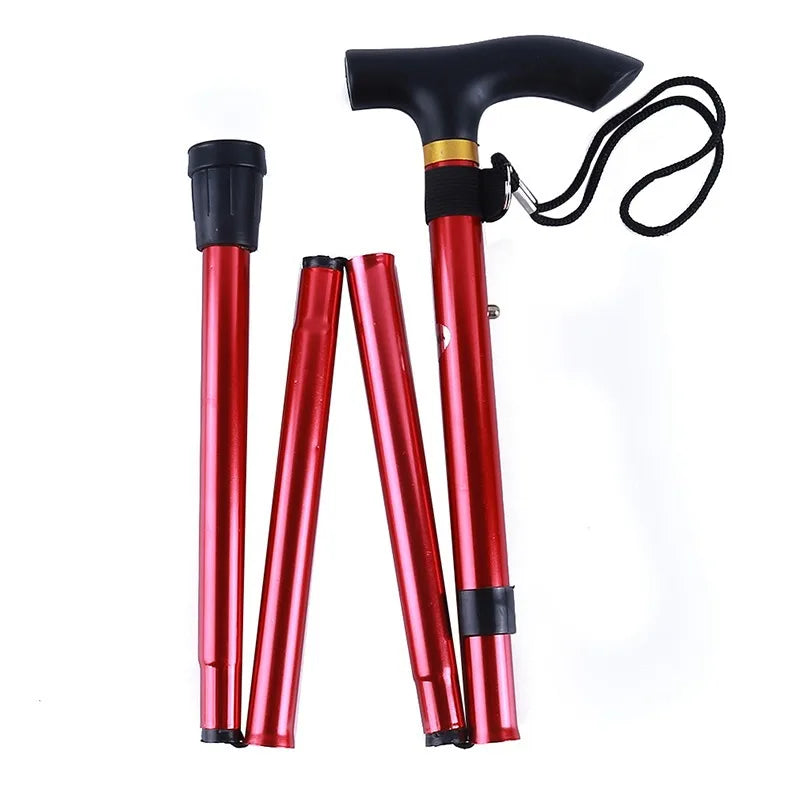Outdoor Mountaineering Trekking Poles β 5-Section Telescopic Aluminum Alloy Folding Cane for Hiking & Climbing