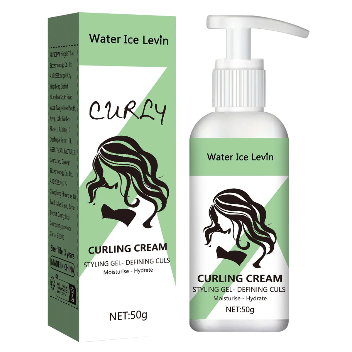Curly Styling Gel Curling Cream - Keratin & Biotin Curl Defining, Moisturizing & Hydrating Hair Care