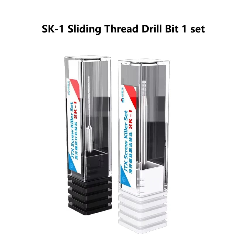 JTX SK-1 Alloy Screw Extractor Drill Bit Set β Precision Repair Tool Kit for Mobile Phone PCB & Motherboard Screw Removal Professional Accessories