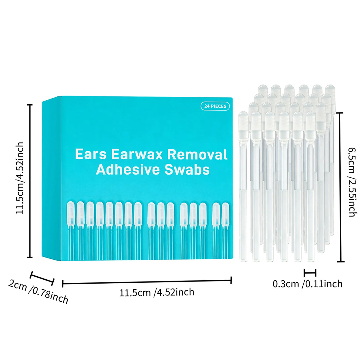 24-Piece Soft Gel Ear Cleaning Sticks – Sticky Ear Wax Removal Tools for Travel, Adults, and Kids