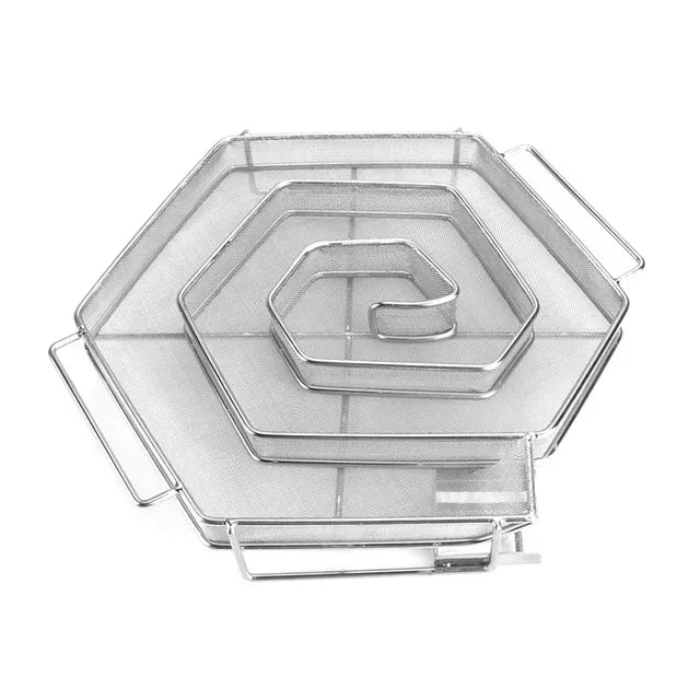 Stainless Steel BBQ Smoke Generator Rack - Cold Smoking Grill Accessory for Outdoor Barbecue